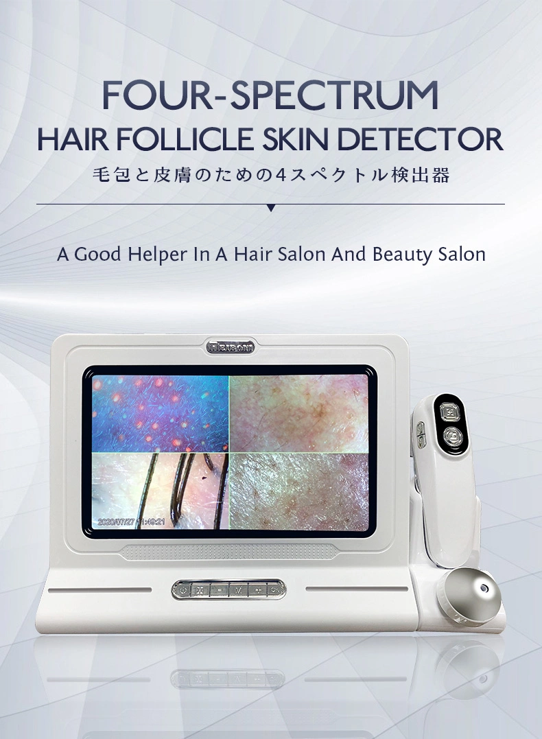 Wireless Mobile Software Face Scalp Hair Analysis Machine Four-Spectral Hair Analyzer UV Light Facial Skin Analyzer