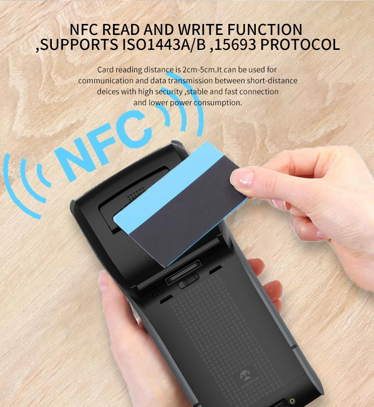 Blovedream S60 Rugged Wireless Barcode Scanner Android PDA Terminal Handheld Devices with 58mm Thermal Receipt Printer